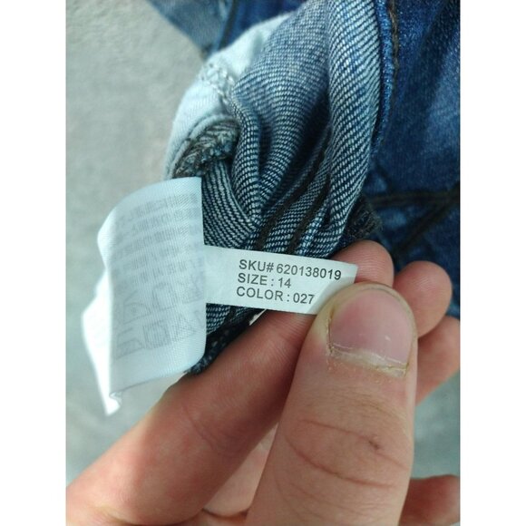 Abercrombie Fitch Shorts Womens 14 Blue Denim High Rise Cut Off Button Fly - Picture 9 of 10